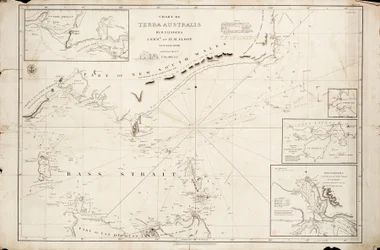 Karta över Bass Strait av Matthew Flinders