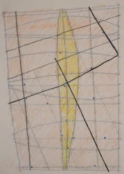 stickdiagram 3, 2014 (akvarellkrita)