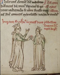 Fredrik II och Isabella av England Från Historia Anglorum, Chronica majora