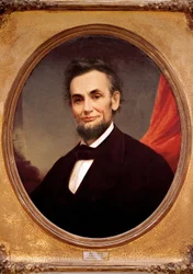 Porträtt av den amerikanske presidenten Abraham Lincoln (1809-1865)