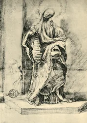 Saint Dorothy med korg med blommor, c1520, 1943.