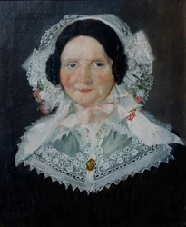 Porträtt av en kvinna (olja på duk)