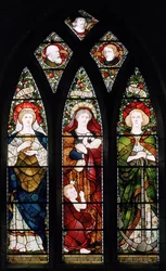 Målarfönstret; Faith, Hope & Charity, St Machars Cathedral, 1873