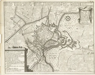 Belägring av Menin, 1706 Plan de la Ville de Menin (...) (titel på objekt)
