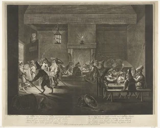 Vaktrum med apor, ca 1720
