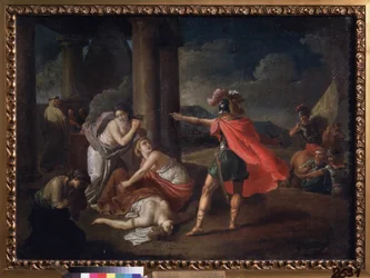 Camille, Horaces syster död. Målning av Matvei Ivanovich Puchinov (1716-1797), olja på duk