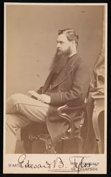 Porträtt av Edward Burnett Tylor 1832-1917, mellan 1872 och 1877.