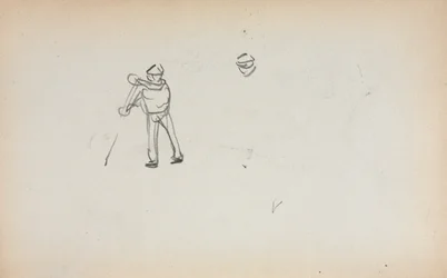 Italiensk skissbok: Gondolier sida 13, 1898-1899.