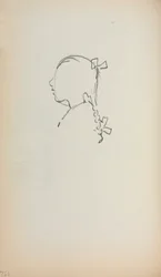 Italiensk skissbok: Head of a Girl på profilsida 152, 1898-1899.
