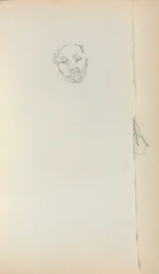 Italiensk skissbok: Head of a Man sida 221, 1898-1899.