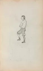 Italiensk skissbok: Stående pojke sida 245, 1898-1899.