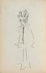 Italiensk skissbok: Stående kvinna 34 Se sida 126, 1898-1899.