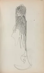 Italiensk skissbok: Stående kvinna på profilsida 48, 1898-1899.