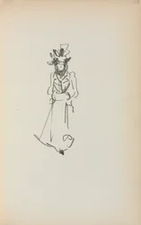 Italiensk skissbok: Stående kvinna sida 118, 1898-1899.