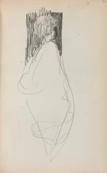 Italiensk skissbok: Stående kvinna sida 50, 1898-1899.
