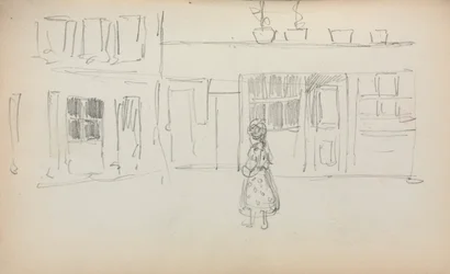 Italian Sketchbook: Street Scene with a Girl sida 159, 1898-1899.