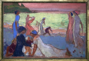 Septemberkväll på Trestignels strand