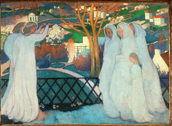 Kvinnorna finner Jesu grav tom (olja på duk)