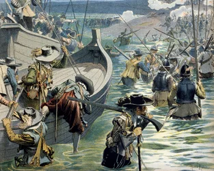 Frankrikes historia: Hjälp skickat till försvararna av ön Re av kardinal Richelieu (Armand Jean du Plessis