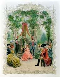 Frimurarinitiering av en kvinnlig frimurare omkring 1785, 1890