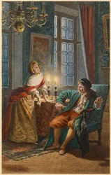 Moliere och Madeleine Bejart (illustration)