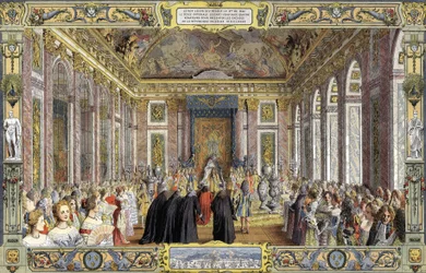 Reparation gjordes till Ludvig XIV känd som Solkungen (Kung Soleil eller Ludvig den Store