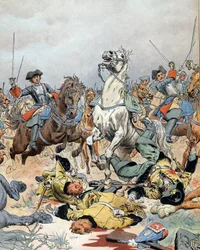 Spanska tronföljdskriget: det franska kavalleriets sista anfall i slaget vid Malplaquet (Belgien) den 11 september