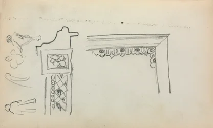 Italiensk skissbok: Arkitektoniska detaljer och figurer (sidan 199)