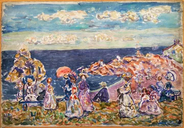 På stranden