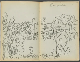 Skissbok - The Granite Shore Hotel, Rockport, sidan 144  145: "Lanesville"