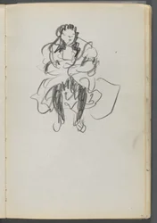 Skissbok, The Dells, nr 127, sidan 071: Sittande figur
