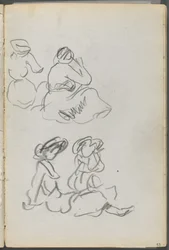 Skissbok, The Dells, nr 127, sidan 093: Sittande figurer