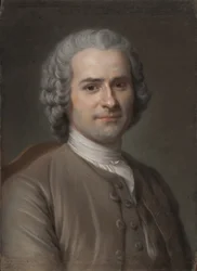 Porträtt av Jean-Jacques Rousseau 1712-1778