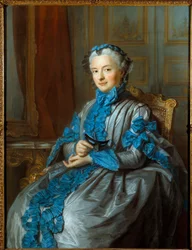 Porträtt av Lady of Rieux Målning av Maurice Quentin Delatour dit Quentin De La Tour eller Quentin De Latour (1704-1788) 1742 Paris, Musee Cognacq Jay