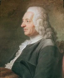 Porträtt, tros vara president Hénault (pasel på papper)