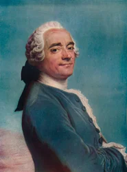 Självporträtt med spets Jabot, c1750