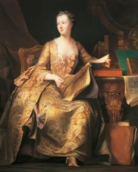 Porträtt av markisinnan de Pompadour, omkring 1755