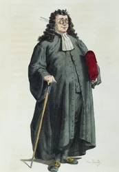 Notarie eller advokat 1725, av Maurice Sand (1823-1889)