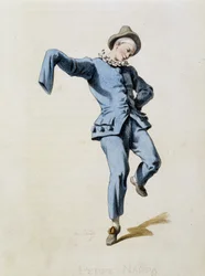 Peppe Nappa (Pierrot eller Peppe-Nappa) hämtar från "Masques et bouffons" (italiensk komedi), text och teckningar av Maurice Sand, tryck av A. Manceau, förord ​​av Georges Sand, Paris, Michel Lévy Frères