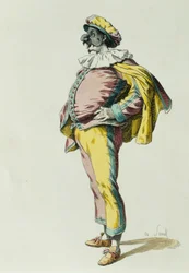 Pulcinella 1685, av Maurice Sand (1823-1889)