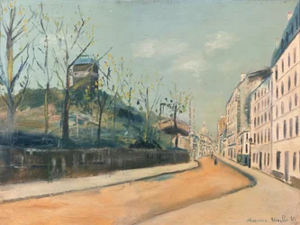 Rue Lepic, Montmartre, med Moulin de la Galette och Sacré-Cœur