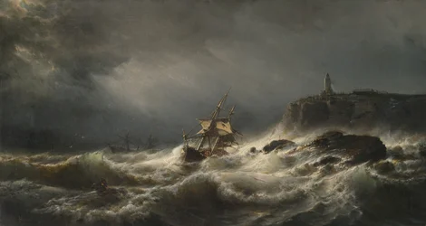 Skeppsvrak på ön Jersey, 1862