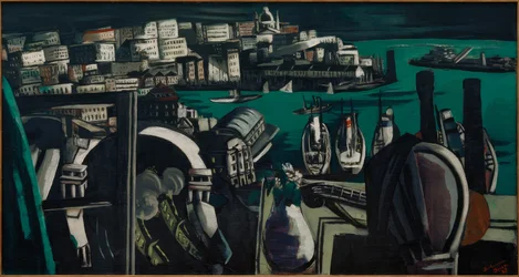 Utsikt över Genua: Hamnen i Genua