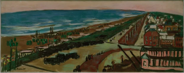 Utsikt över Zandvoort på kvällen