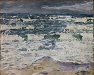 Grå dag vid havet