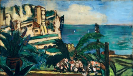 Riviera landskap med stenar