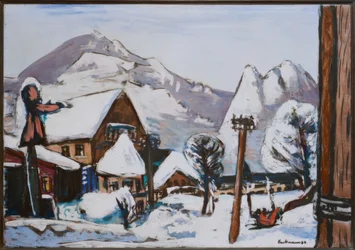 Garmisch snölandskap