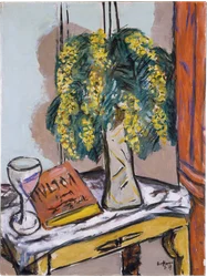 Stilleben med mimosa