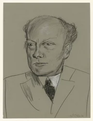 Studie till porträttet av Gottlieb Friedrich Reber (huvud)