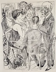 Den besvikna jag, av Max Beckmann (1884-1950), litografi. Tyskland, 1900-talet.